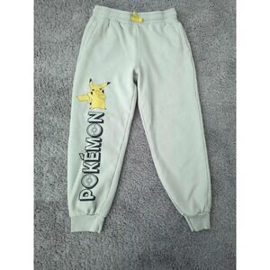 Pokémon Pikachu Sweatpants Youth Boys L Gray Jogger Lounge Active Casual
